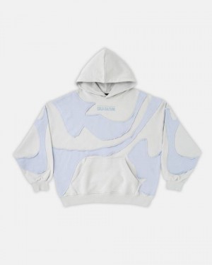 Cold Culture Abstract Cuts Hoodie Dark Grey / Grey | 05641-DZAU