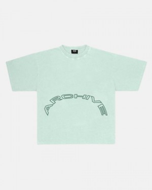 Cold Culture Archive T Shirt Green | 67580-MPFN