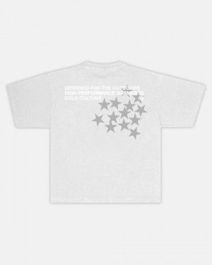 Cold Culture Astro T Shirt Light Grey | 06793-KJYN