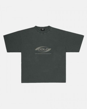 Cold Culture Base T Shirt Camo Green | 43890-RKUQ