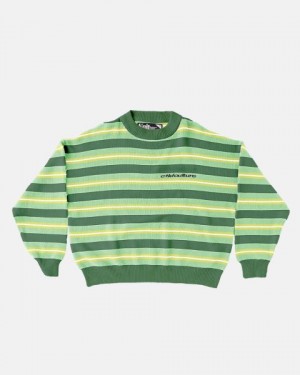Cold Culture Casino Stripes Knitwear White | 02798-CVIA