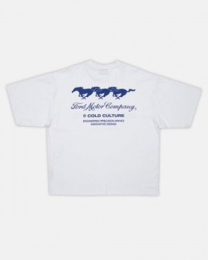 Cold Culture Clash T Shirt White | 50271-OEWG
