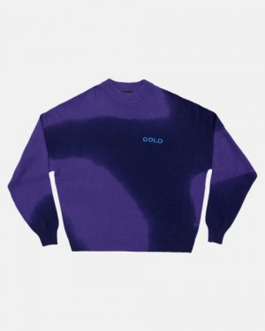 Cold Culture Cloudy Knitwear Blue | 49516-UMOZ