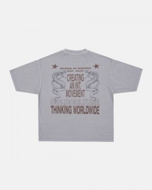 Cold Culture Cobra T Shirt Grey | 23945-UNJP