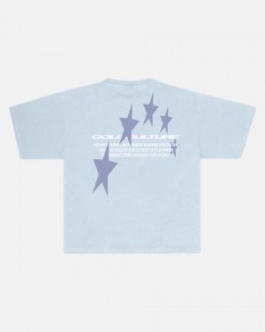 Cold Culture Cosmos Arc T Shirt Blue | 42631-IAQS