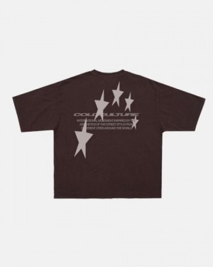 Cold Culture Cosmos Arc T Shirt Brown | 95410-TCRH