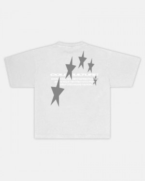 Cold Culture Cosmos Arc T Shirt Light Grey | 61309-XQDB