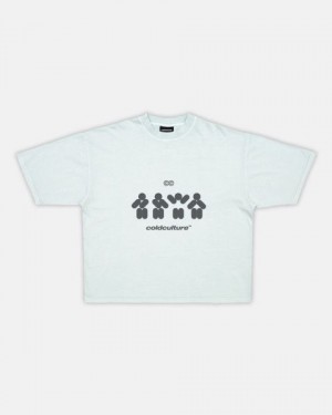 Cold Culture Dancing T Shirt Silver | 30854-NLKM
