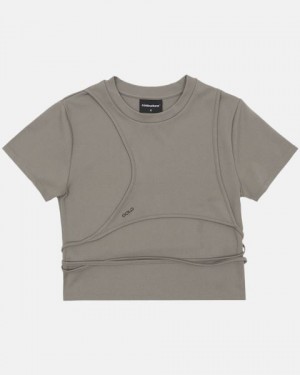 Cold Culture Deconstructed T Shirt Grey | 97413-RSXY