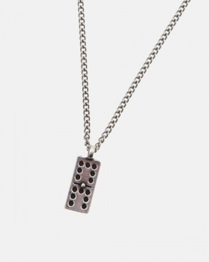Cold Culture Domino Necklace Jewelry Silver Green | 56123-NGPY