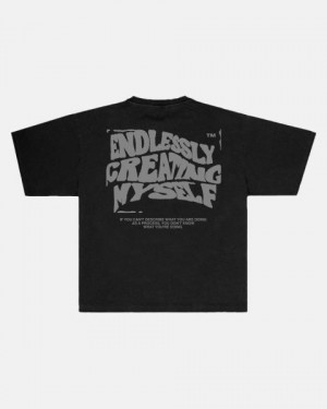 Cold Culture Endlessly T Shirt Black | 81456-IRHD