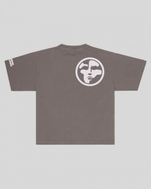 Cold Culture Face T Shirt Green | 28179-IZNY