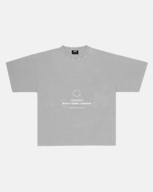 Cold Culture Film Crew T Shirt Silver | 90647-IOBU