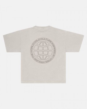 Cold Culture Globe T Shirt Grey | 03452-XHED