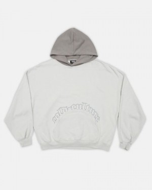 Cold Culture Gothic Arc Hoodie Light Grey | 71846-YFOL
