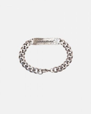 Cold Culture Id Bracelet Jewelry Silver Brown | 70594-VUHD