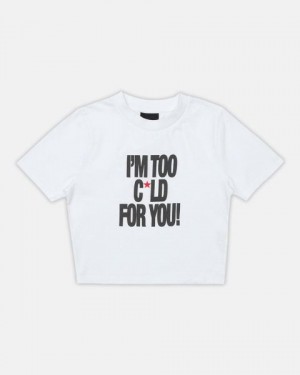 Cold Culture Im Too Cold Baby T Shirt White | 07458-LADS