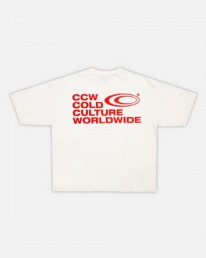 Cold Culture Industrial T Shirt White | 90715-ZWKY
