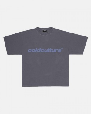 Cold Culture Italic T Shirt Orange | 89715-WBLM