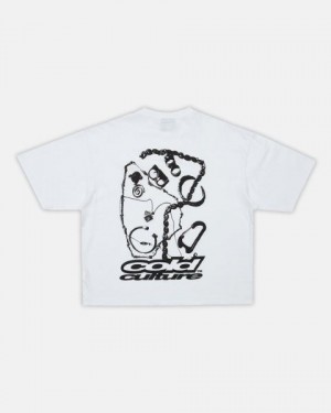 Cold Culture Jewelry T Shirt White | 45287-MOKD