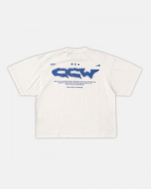 Cold Culture Liquid Halftone T Shirt White | 45812-FQKX