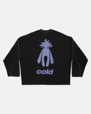 Cold Culture New In Town Crewneck Sweatshirts Black | 76582-UVJI