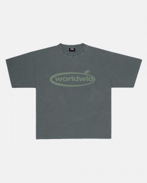 Cold Culture Oval T Shirt Dark Grey | 57932-TSOU