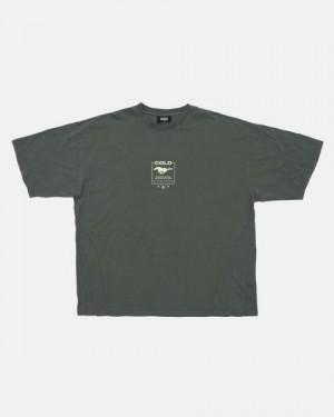 Cold Culture Overtaking T Shirt Olive Green | 32476-MQYP