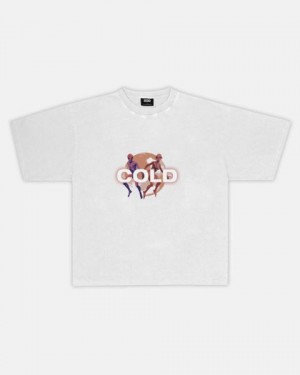 Cold Culture Red Planet T Shirt Red White | 52936-JZBF