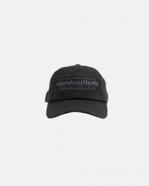 Cold Culture Ripped Box Logo Caps Grey | 16054-HSIL