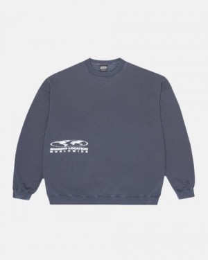 Cold Culture Sharing Location Crewneck Sweatshirts Brown | 37615-NLFS