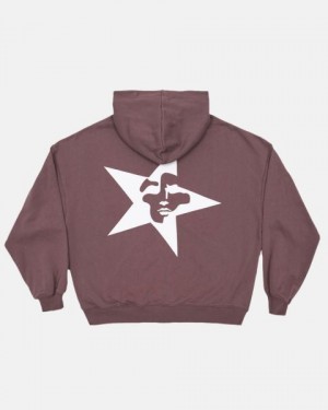 Cold Culture Starface Zip Hoodie Dark Brown | 79431-SALW