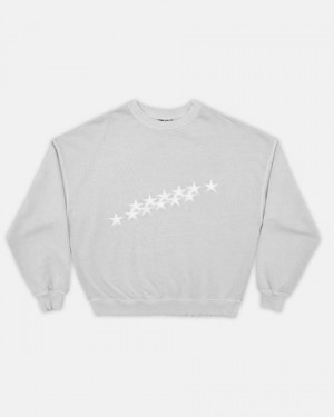 Cold Culture Stars Crewneck Sweatshirts Grey | 95381-DQHK