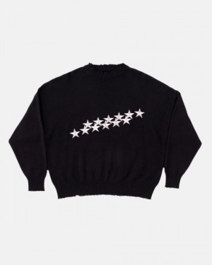Cold Culture Stars Knitwear Black | 50128-IZHJ