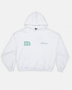 Cold Culture Still Cold Hoodie White | 90356-HRLN