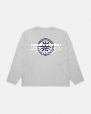 Cold Culture Sunrise Crewneck Sweatshirts Grey | 70518-NCAU