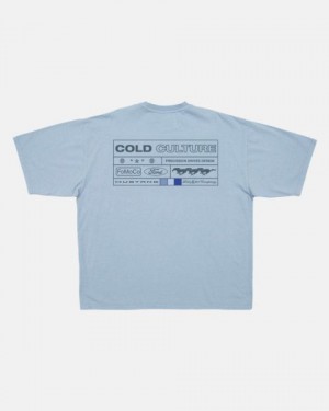 Cold Culture Technical Sheet T Shirt Blue | 03857-QSEF