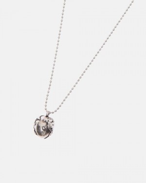Cold Culture Terraqueous Globe Collar Jewelry Silver Brown | 15829-KMJH