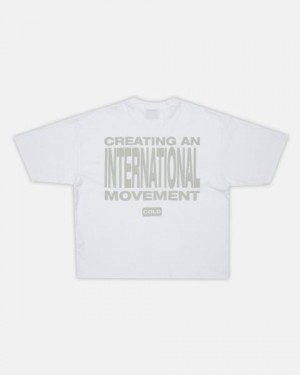 Cold Culture Type Modification T Shirt White | 45132-QPNX