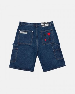 Cold Culture V1 Carpenter Shorts Dark Blue | 13649-BCFZ