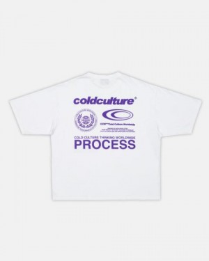 Cold Culture Visualize T Shirt White | 25197-IQWZ
