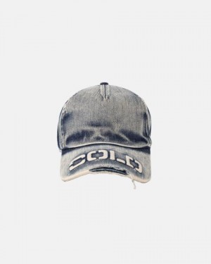 Cold Culture Washed Progres Logo Caps Blue | 23487-TMQH