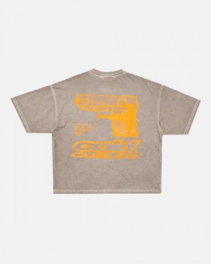 Cold Culture Watergun T Shirt Beige | 06784-VSIO