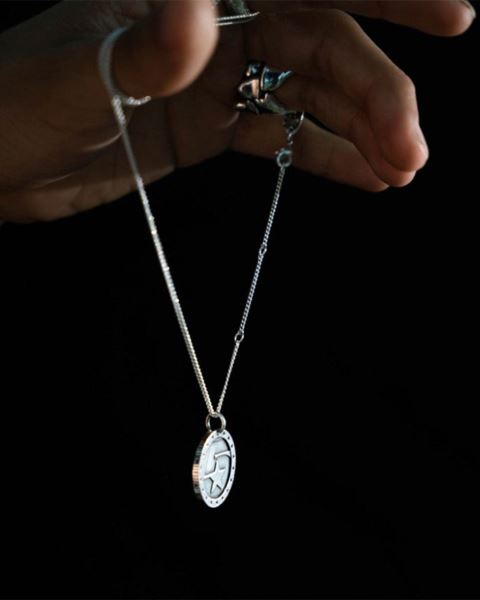 Cold Culture 5 Stars Necklace Jewelry Silver White | 71594-UBMX