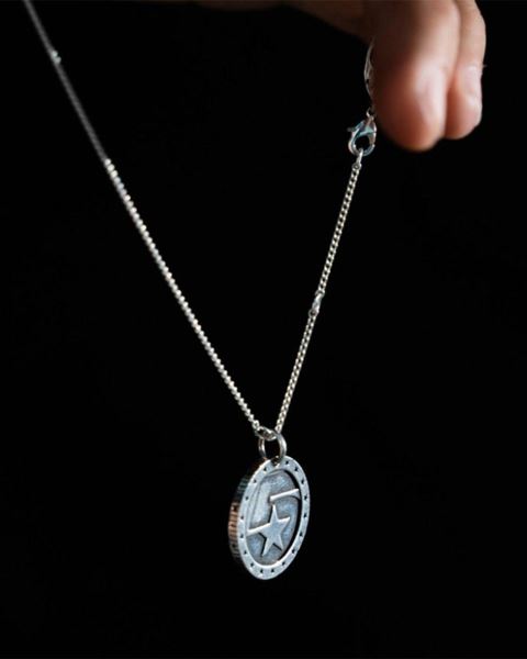 Cold Culture 5 Stars Necklace Jewelry Silver White | 71594-UBMX