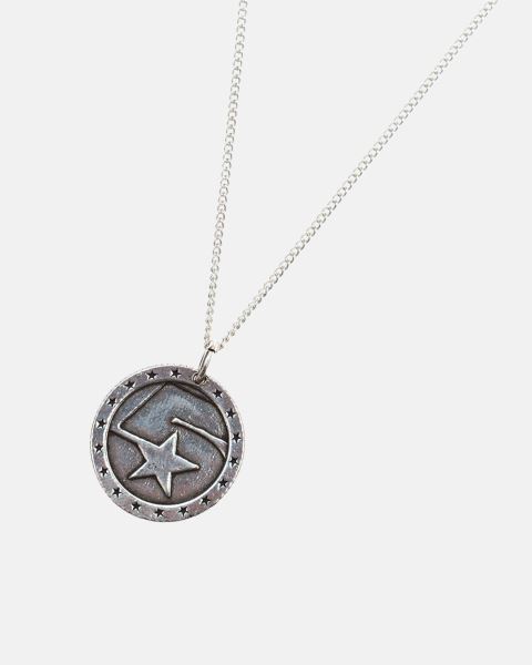 Cold Culture 5 Stars Necklace Jewelry Silver White | 71594-UBMX