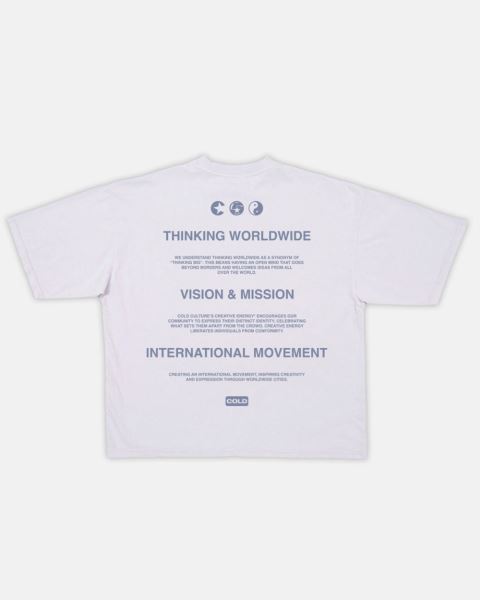 Cold Culture About T Shirt Light Lavender | 86127-YFET