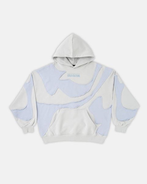 Cold Culture Abstract Cuts Hoodie Dark Grey / Grey | 05641-DZAU