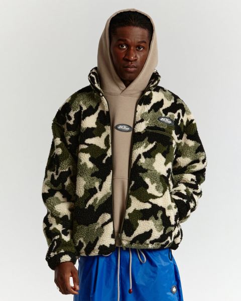 Cold Culture Abstract Fleece Green Camo | 78594-ZQKO