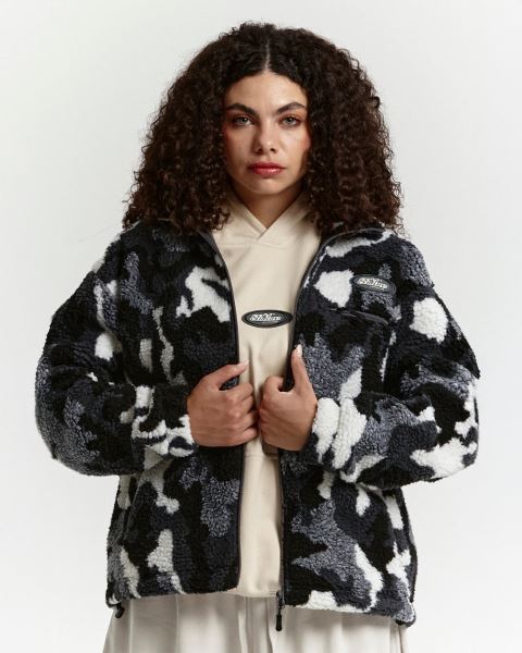 Cold Culture Abstract Fleece Grey Camo | 94571-PYRK